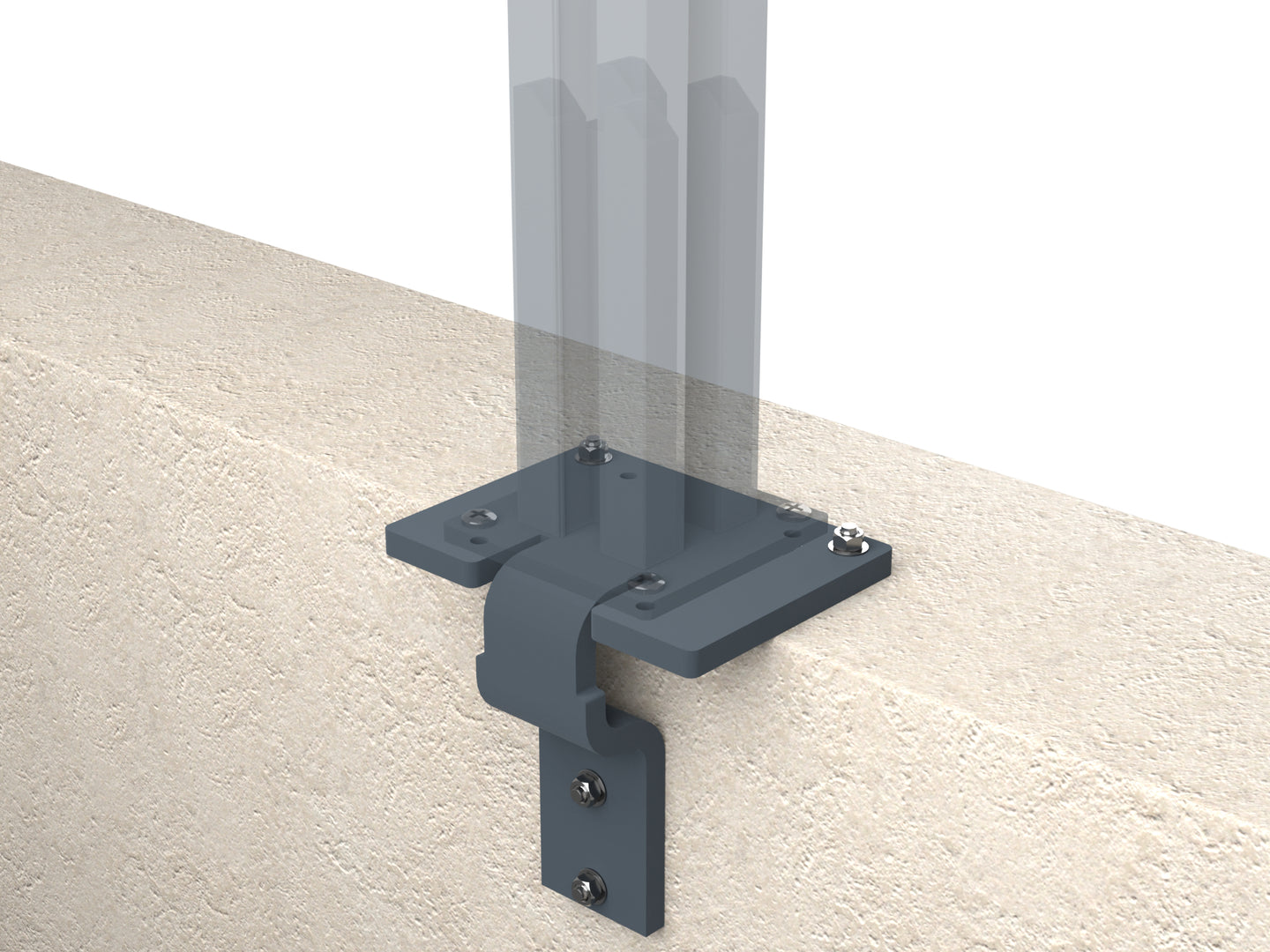 Easy Mauerankeradapter Anthrazit RAL 7016