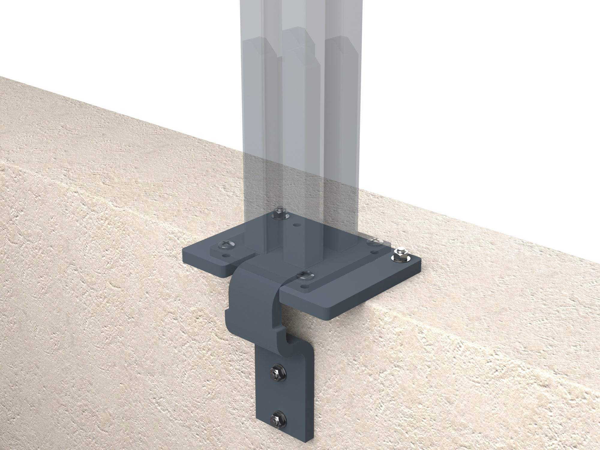 Easy Mauerankeradapter Anthrazit RAL 7016 - Zaunstudio