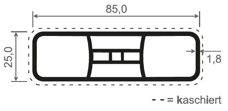 Zaunlatte Mooreiche 85x25 mm