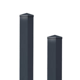 Kunststoff Zaunpfosten stahlverstärkt 10x10 cm Anthrazit - Zaunstudio