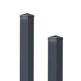 Kunststoff Zaunpfosten stahlverstärkt 10x10 cm Basaltgrau - Zaunstudio