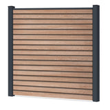 Easy Rhombus Blickdicht Sichtschutzzaun Kunststoff - Coriander Oak / Anthrazit