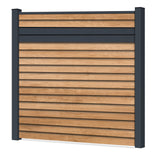 Easy Rhombus Blickdicht Sichtschutzzaun Kunststoff - Desert Oak / Anthrazit + Einschub