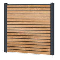 Easy Rhombus Blickdicht Sichtschutzzaun Kunststoff - Desert Oak / Anthrazit