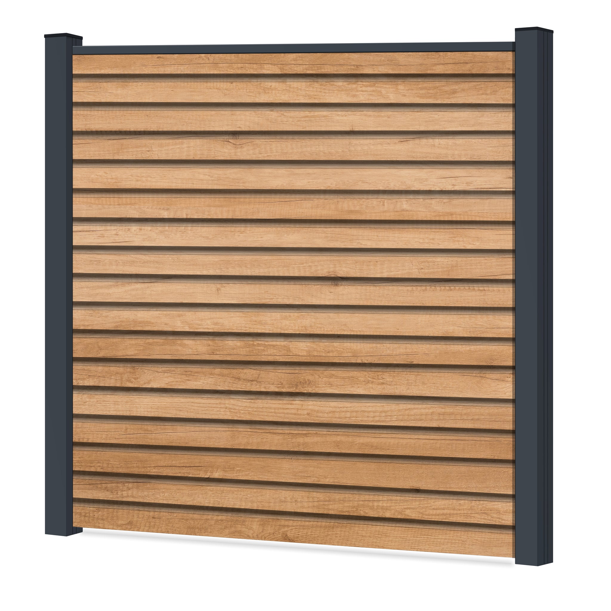 Easy Rhombus Blickdicht Sichtschutzzaun Kunststoff - Desert Oak / Anthrazit