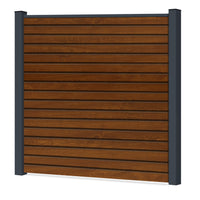Easy Rhombus Blickdicht Sichtschutzzaun Kunststoff - Golden Oak / Anthrazit