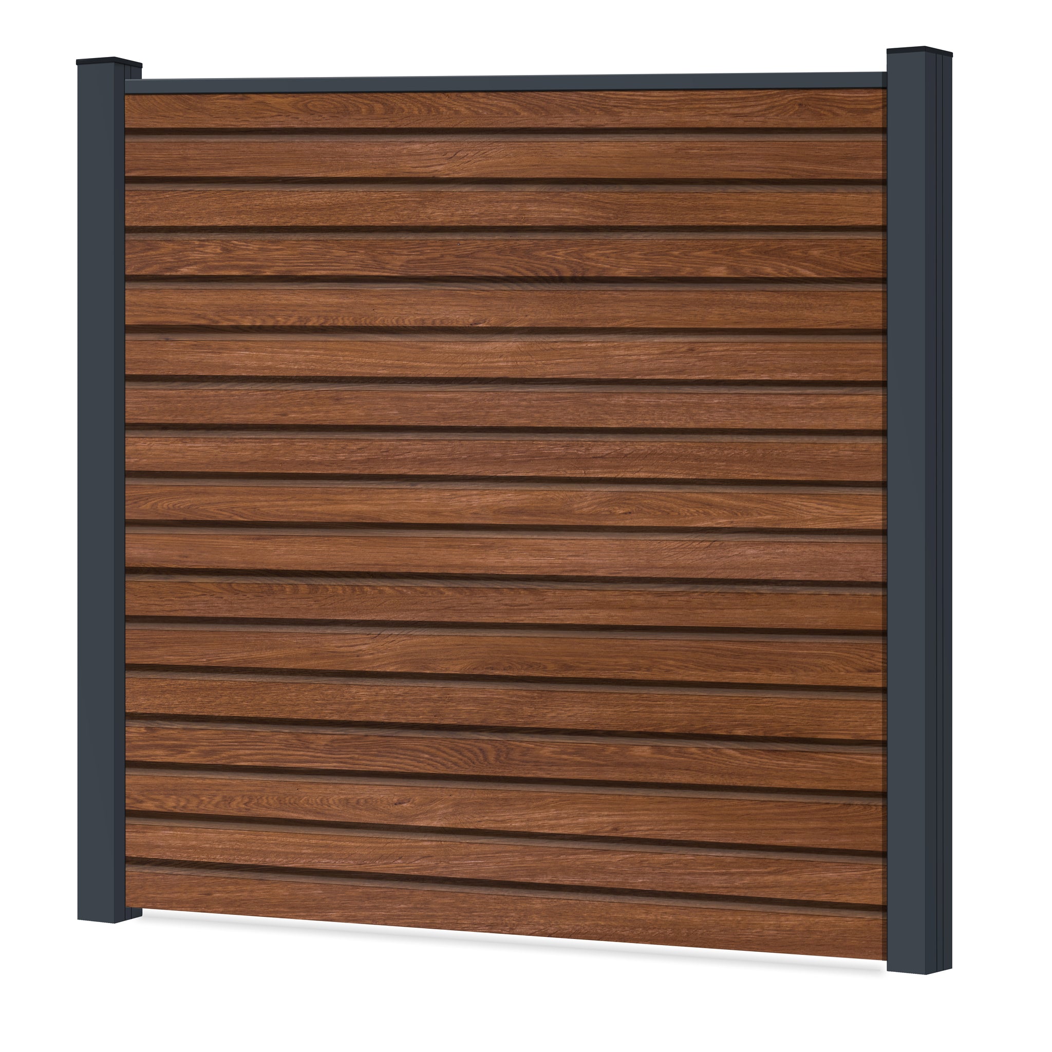 Easy Rhombus Blickdicht Sichtschutzzaun Kunststoff - Honey Oak / Anthrazit