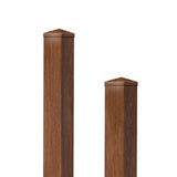 Kunststoff Zaunpfosten stahlverstärkt 10x10 cm Honey Oak - Zaunstudio