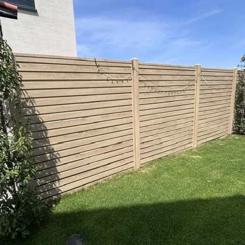 Rhombus Blickdicht Sichtschutzzaun Kunststoff - Coriander Oak