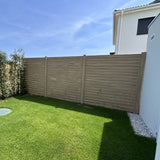 Rhombus Blickdicht Sichtschutzzaun Kunststoff - Coriander Oak