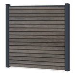Easy Rhombus Blickdicht Sichtschutzzaun Kunststoff - Monument Oak / Anthrazit