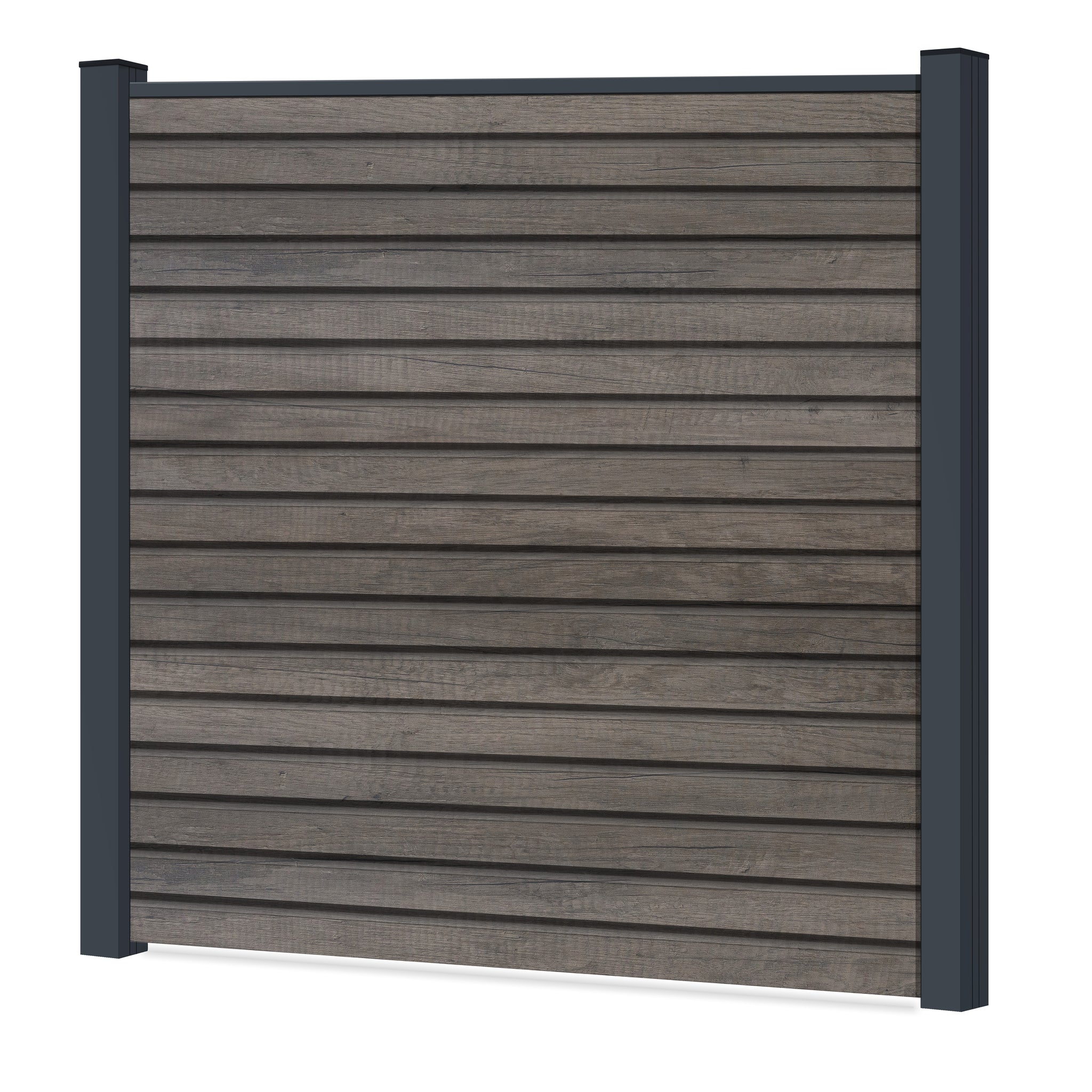 Easy Rhombus Blickdicht Sichtschutzzaun Kunststoff - Monument Oak / Anthrazit
