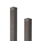 Kunststoff Zaunpfosten stahlverstärkt 10x10 cm Monument Oak - Zaunstudio