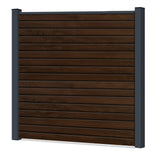 Easy Rhombus Blickdicht Sichtschutzzaun Kunststoff - Nussbaum / Anthrazit
