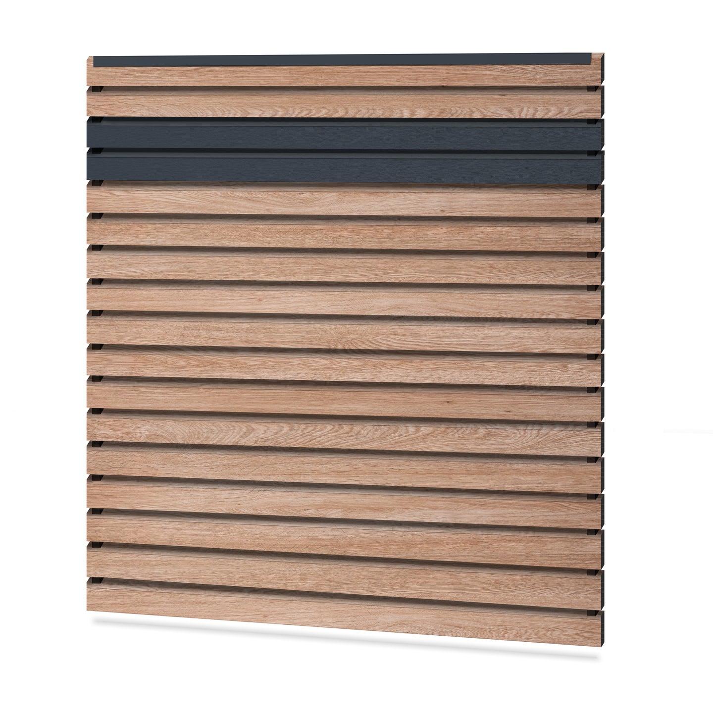 Easy Rhombus Blickdicht Sichtschutzzaun Kunststoff - Coriander Oak / Anthrazit + Einschub