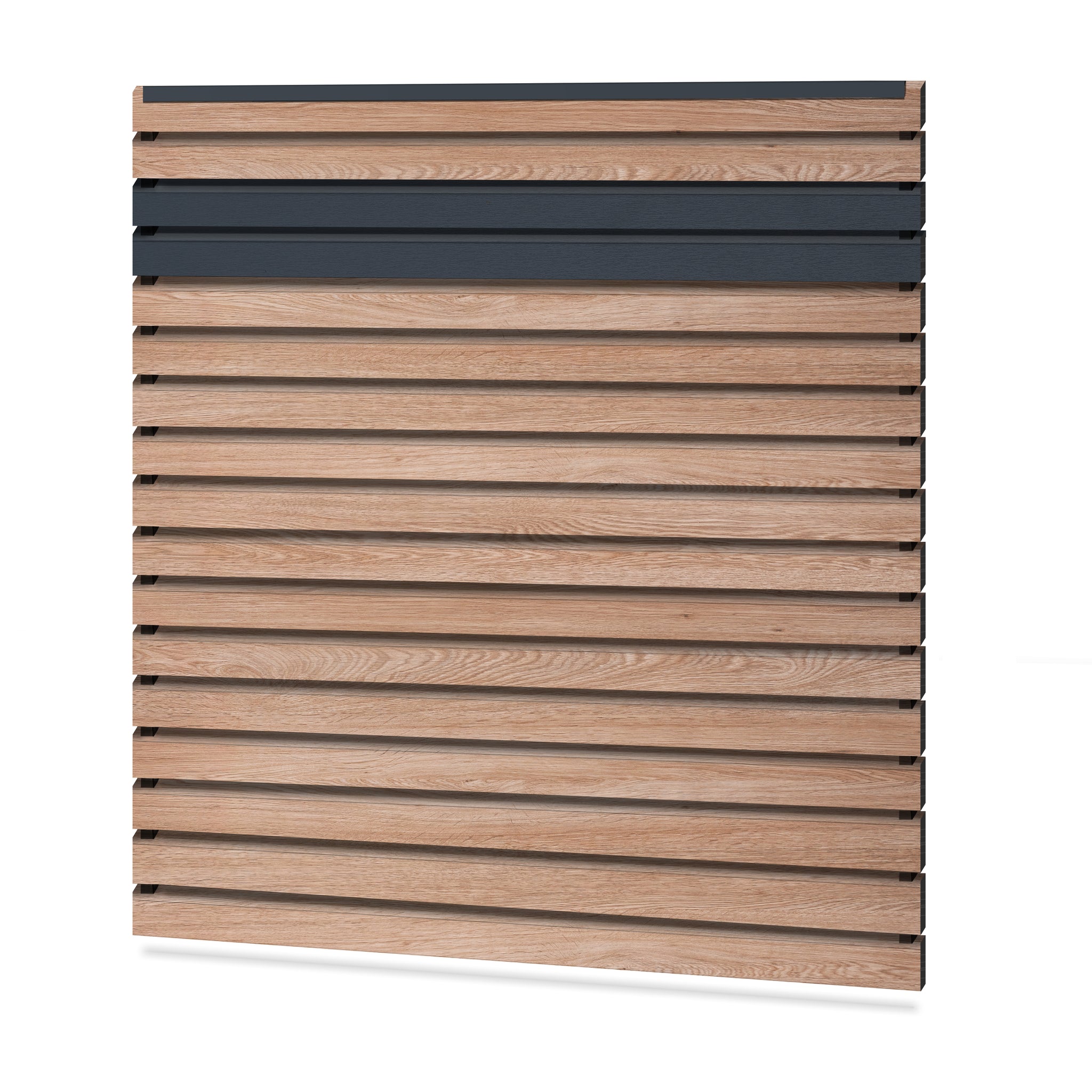 Easy Rhombus Blickdicht Sichtschutzzaun Kunststoff - Coriander Oak / Anthrazit + Einschub