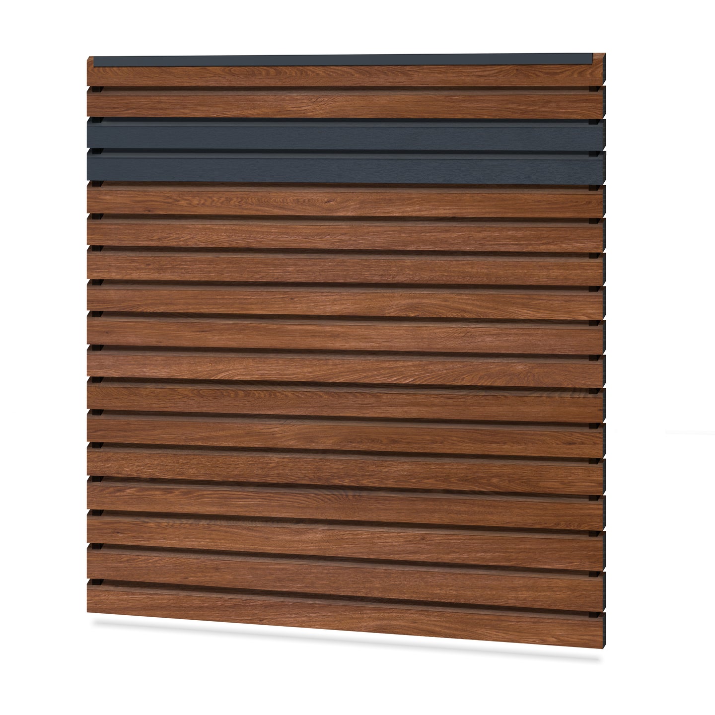 Easy Rhombus Blickdicht Sichtschutzzaun Kunststoff - Honey Oak / Anthrazit + Einschub