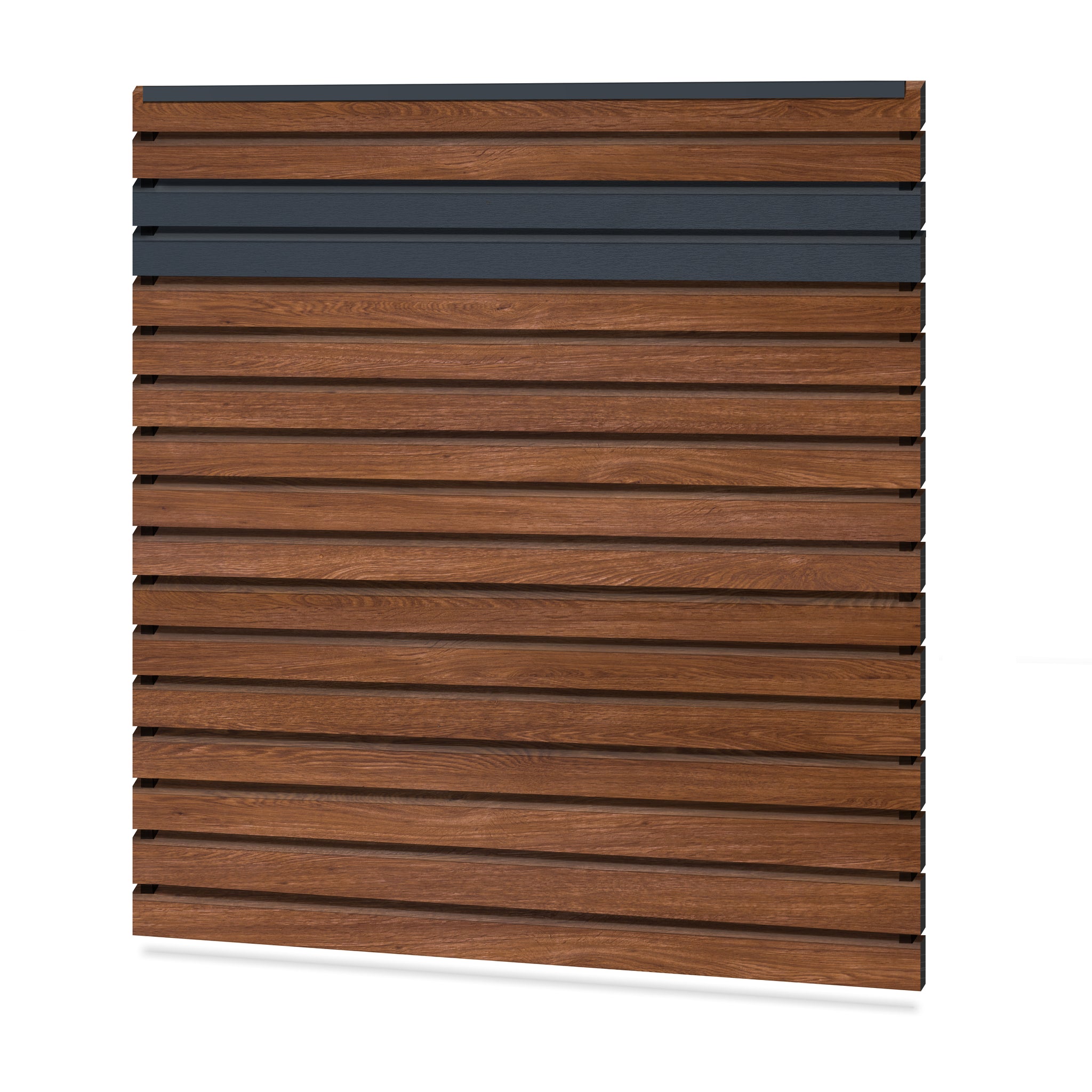 Easy Rhombus Blickdicht Sichtschutzzaun Kunststoff - Honey Oak / Anthrazit + Einschub