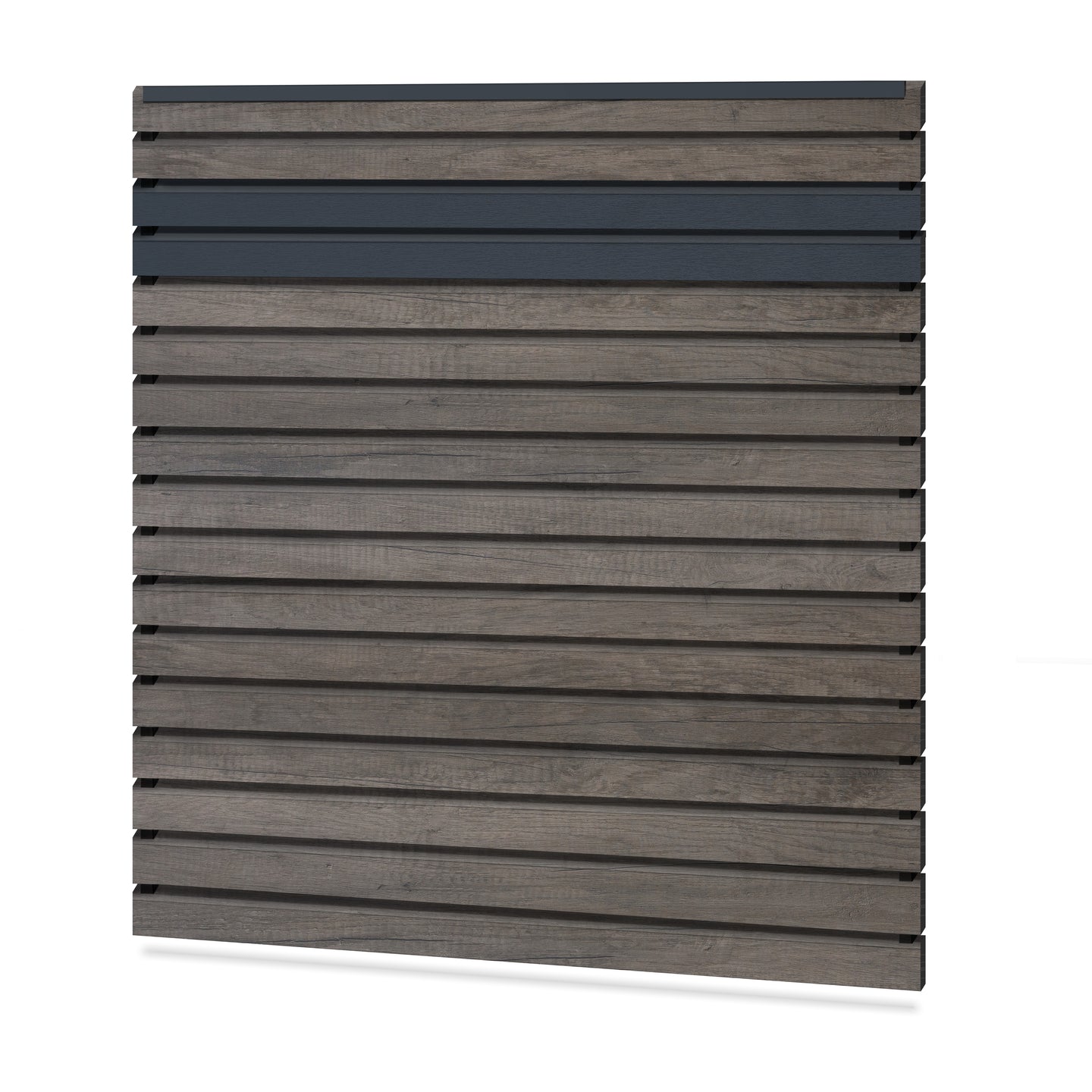 Easy Rhombus Blickdicht Sichtschutzzaun Kunststoff - Monument Oak / Anthrazit + Einschub