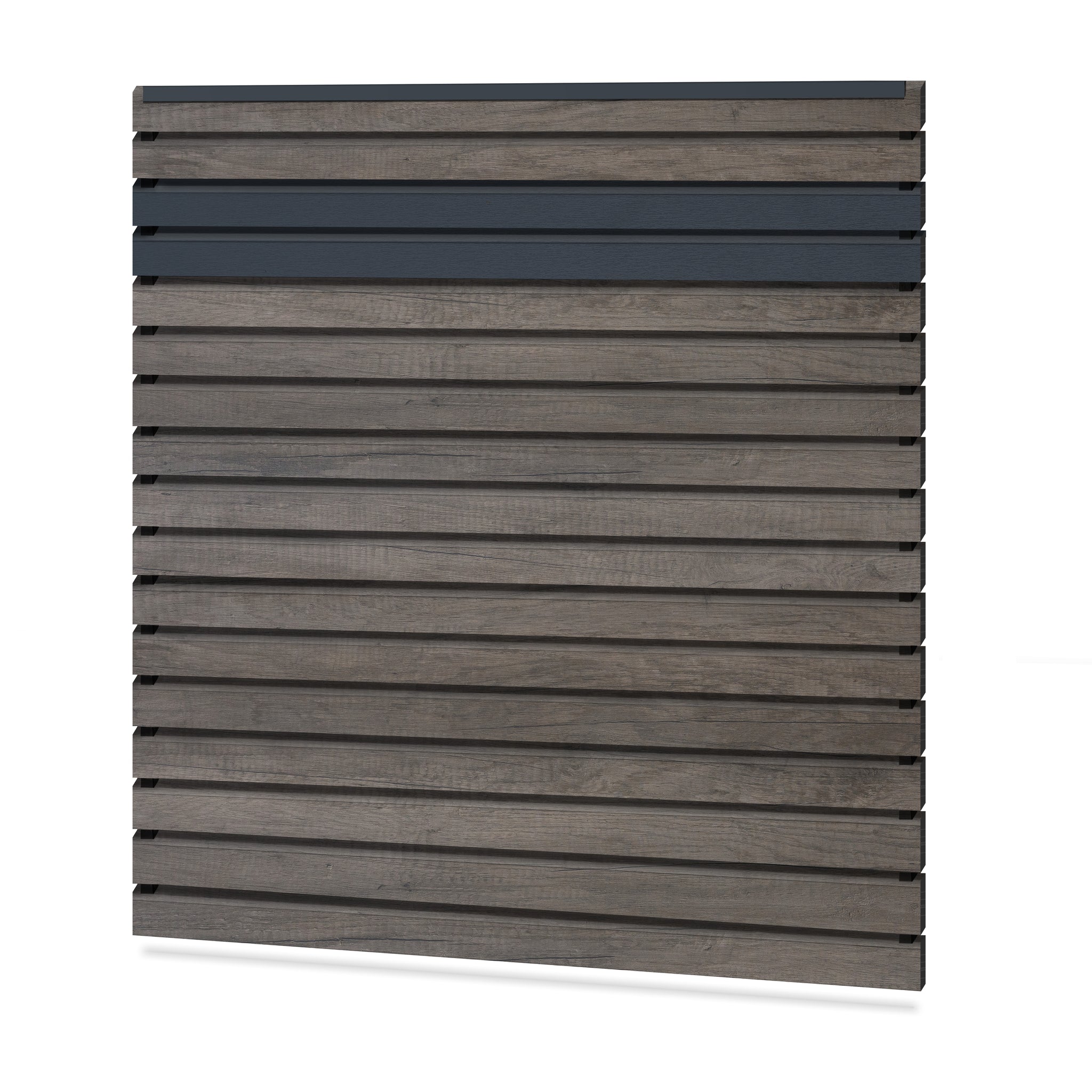Easy Rhombus Blickdicht Sichtschutzzaun Kunststoff - Monument Oak / Anthrazit + Einschub
