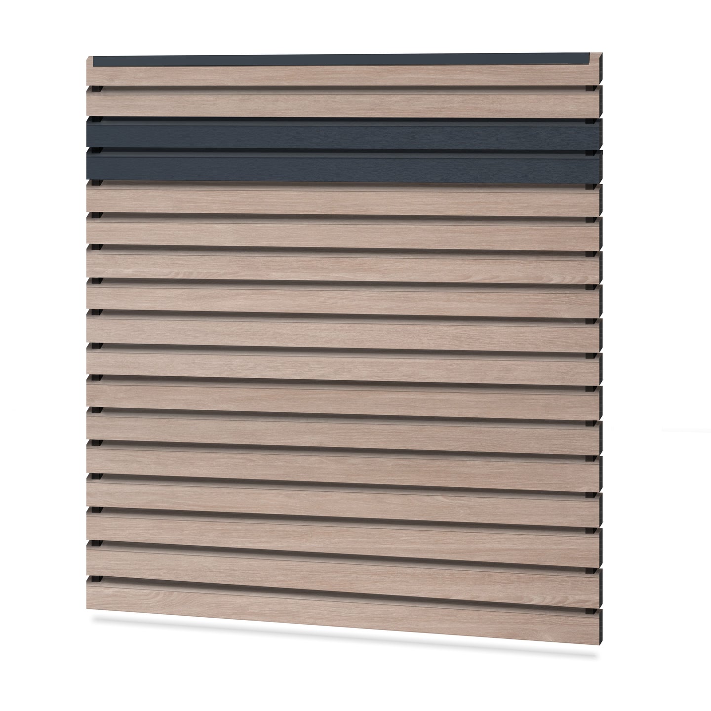Easy Rhombus Blickdicht Sichtschutzzaun Kunststoff - Sheffield Oak light / Anthrazit + Einschub