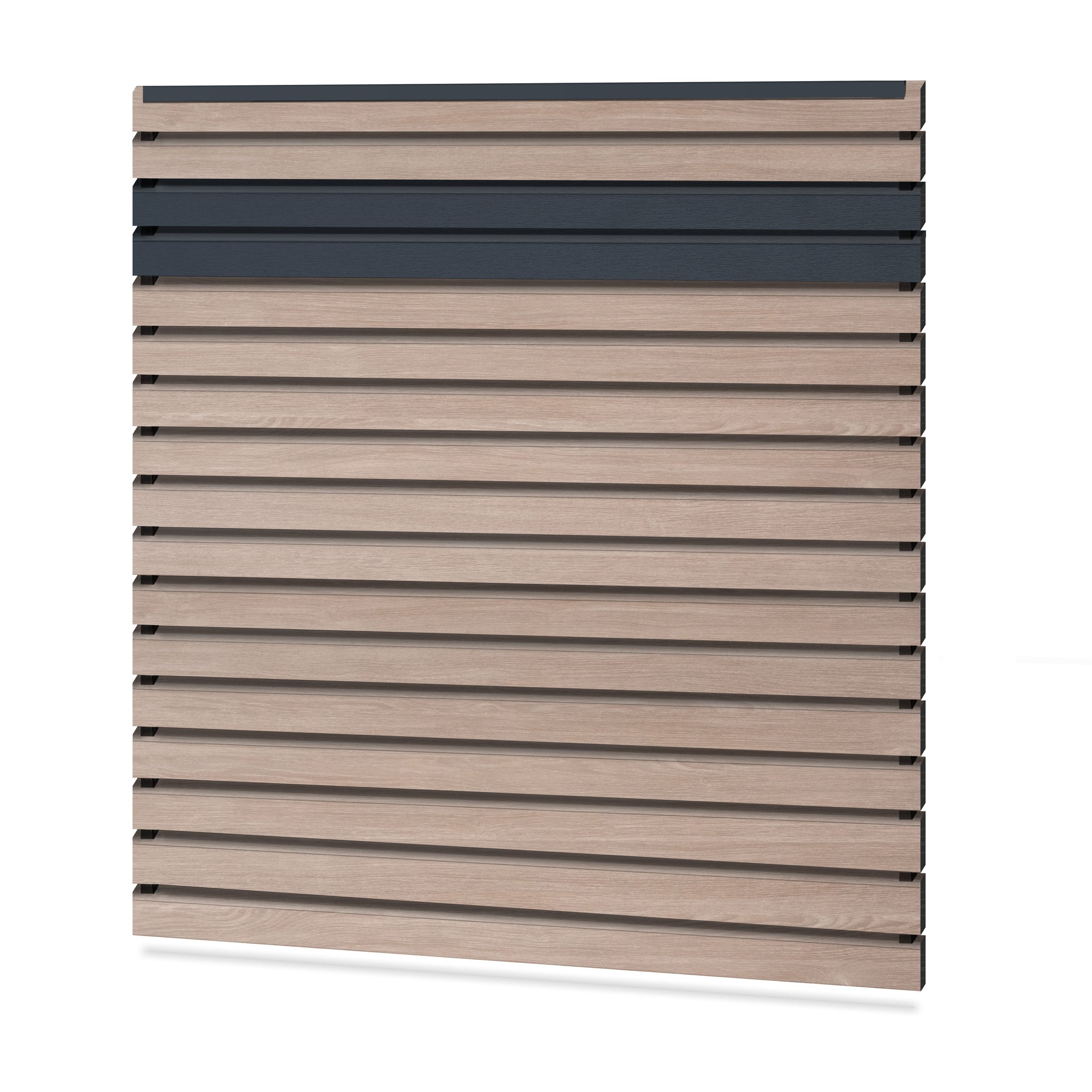 Easy Rhombus Blickdicht Sichtschutzzaun Kunststoff - Sheffield Oak light / Anthrazit + Einschub