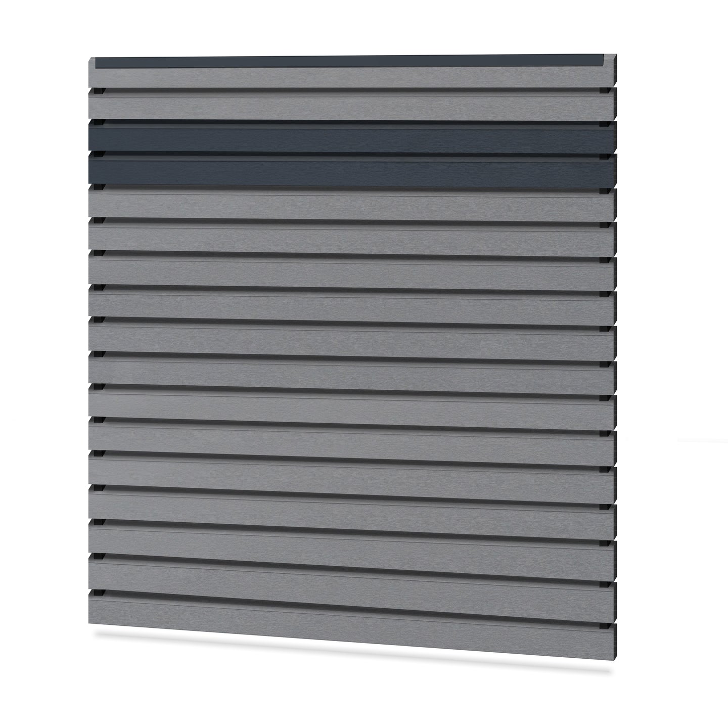 Easy Rhombus Blickdicht Sichtschutzzaun Kunststoff - Silbergrau / Anthrazit + Einschub
