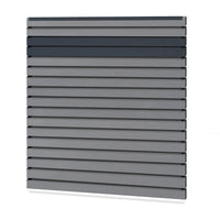 Easy Rhombus Blickdicht Sichtschutzzaun Kunststoff - Silbergrau / Anthrazit + Einschub