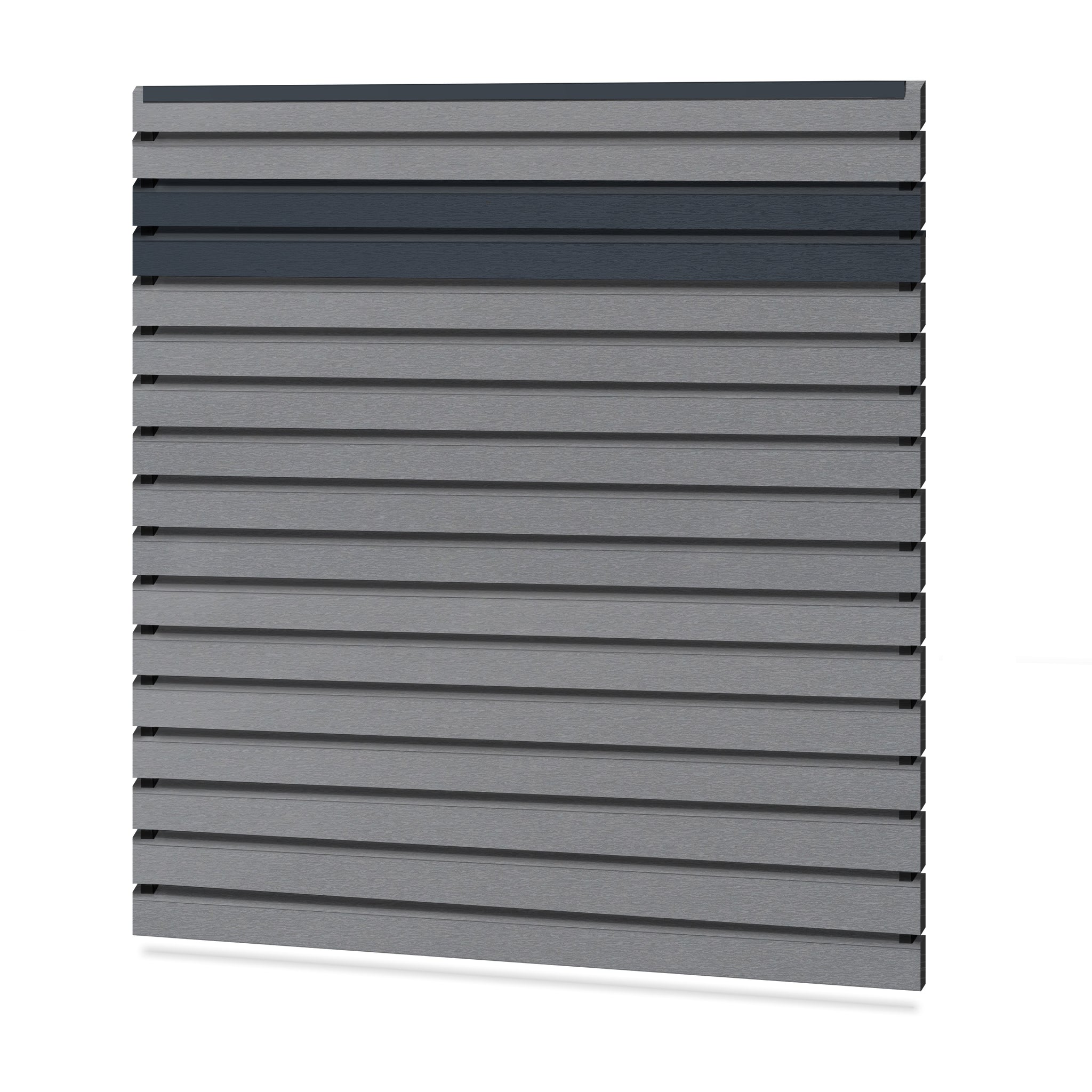 Easy Rhombus Blickdicht Sichtschutzzaun Kunststoff - Silbergrau / Anthrazit + Einschub