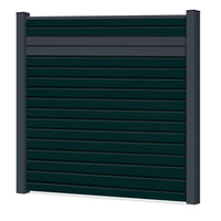 Easy Rhombus Blickdicht Sichtschutzzaun Kunststoff - Tannengrün / Anthrazit + Einschub