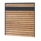 Rhombus Blickdicht Sichtschutzzaun Kunststoff - Irish Oak / Anthrazit Einschub