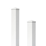 Kunststoff Zaunpfosten stahlverstärkt 10x10 cm Weiß - Zaunstudio