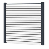 Easy Rhombus Blickdicht Sichtschutzzaun Kunststoff - Weiß / Anthrazit