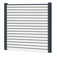 Easy Rhombus Blickdicht Sichtschutzzaun Kunststoff - Weiß / Anthrazit